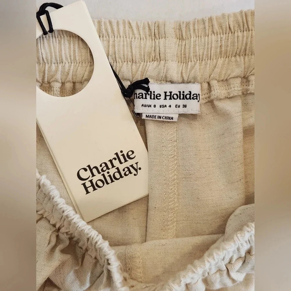 NWT || CHARLIE HOLIDAY || Dalia linen beach pants - Picture 6 of 6